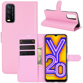 Чохол-книжка Litchie Wallet для Vivo Y20 Pink