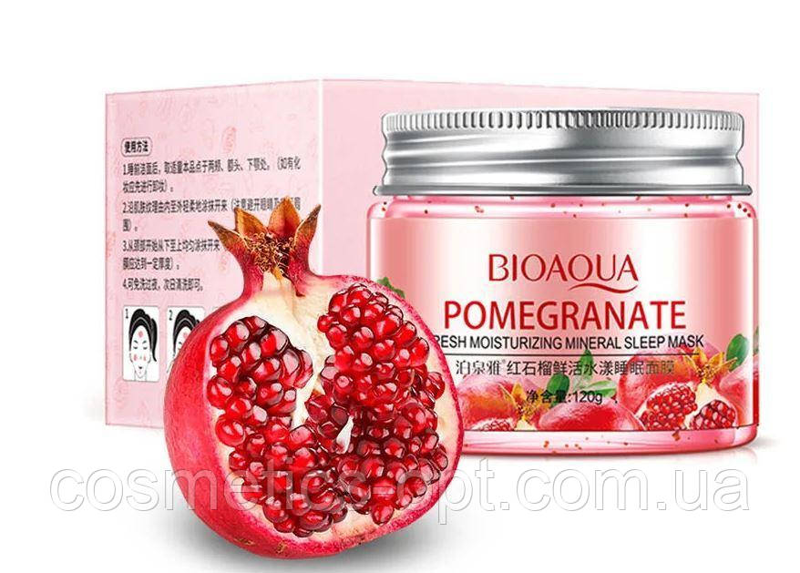 Гелева нічна маска з гранатом і мінералами BIOAQUA Fesh Moisturizing Mineral Sleep Mask, 120 г