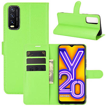 Чохол-книжка Litchie Wallet для Vivo Y20 Green