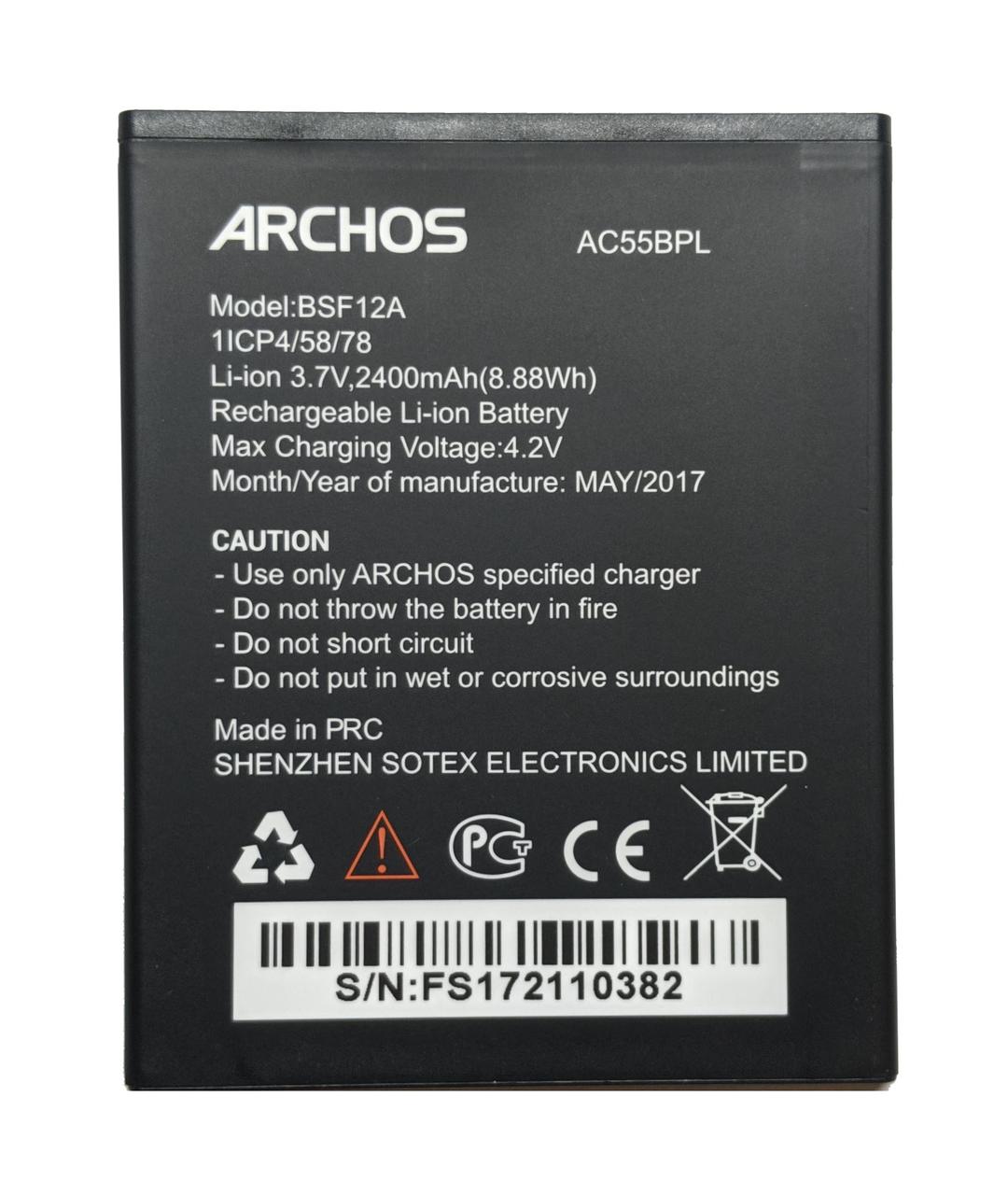 Аккумулятор Archos 55B Platinum AC55BPL BSF12A Батарея