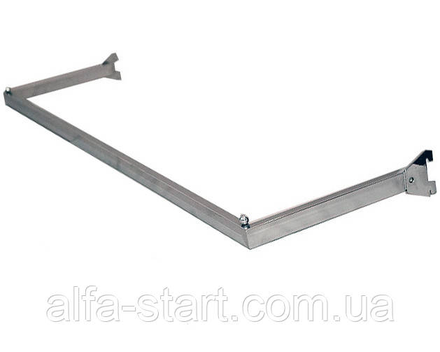 Дуга хром прямокутна 100 см на перфоровану рейку