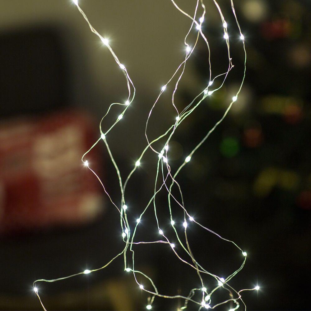 Гирлянда Светодиодная Пучек или Конский Хвост, 2 м, 200 LED,10 нитей, Холодный Белый, от Сети 220V - фото 3 - id-p1486545069
