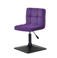 Стілець Arno 4-BK-Base велюр пурпуровий 1013 на чорній квадратній нозі-опорі з регулюванням висоти, фото 5