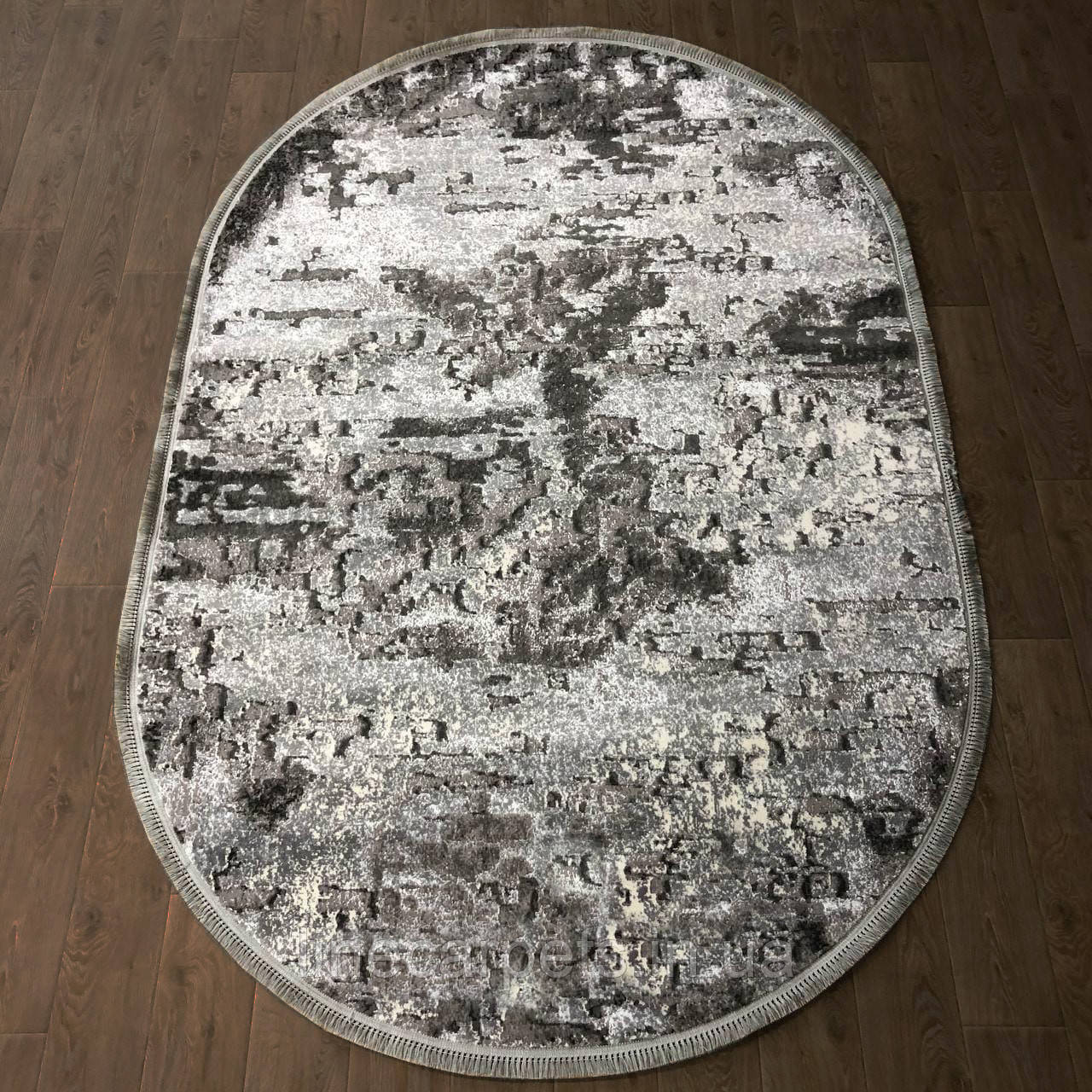 Сучасний сірий килим LEVADO 03889A L. GREY-D. GREY, фото 1