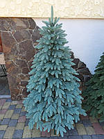 Литая Елка Швейцарская 1.80 м голубая, на подставке, пышное новогоднее дерево