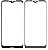 Скло дисплея Nokia 7.2/Nokia 6.2, чорне, з OCA-плівкою, оригінал (Китай), з олеофобним покриттям