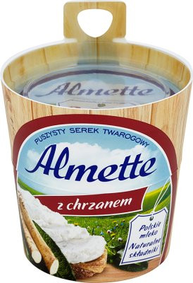 Творожный сливочный сыр Almette z Chrzanem Hochland (сыр Альметте с хреном), 150 г. - фото 1 - id-p228404285