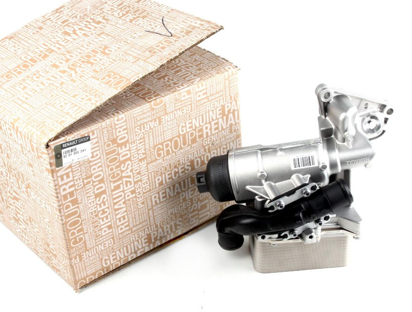 Радіатор оливний + корпус Renault Master III 2.3DCi 10- ОРІГИНАЛ 8201005241, фото 1
