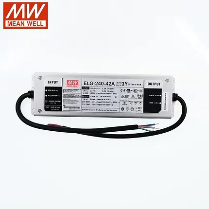 Блок живлення Mean Well 239.82W 2.86~5.71A 39~45V IP65 ELG-240-42A-3Y, фото 2