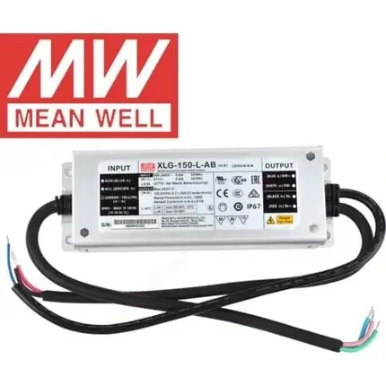 Блок живлення Mean Well 150W 120-214V 0.35~1.05A IP67 XLG-150-L-AB, фото 2