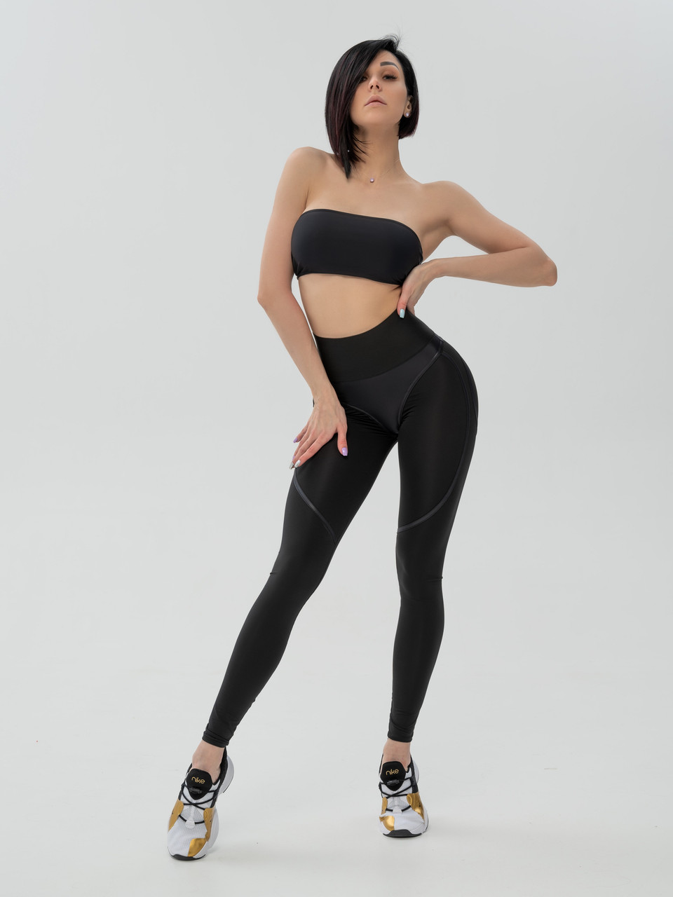 Спортивні Лосини Bona Fide Extra Sex Corsage MRL "Black Skin" M чорні