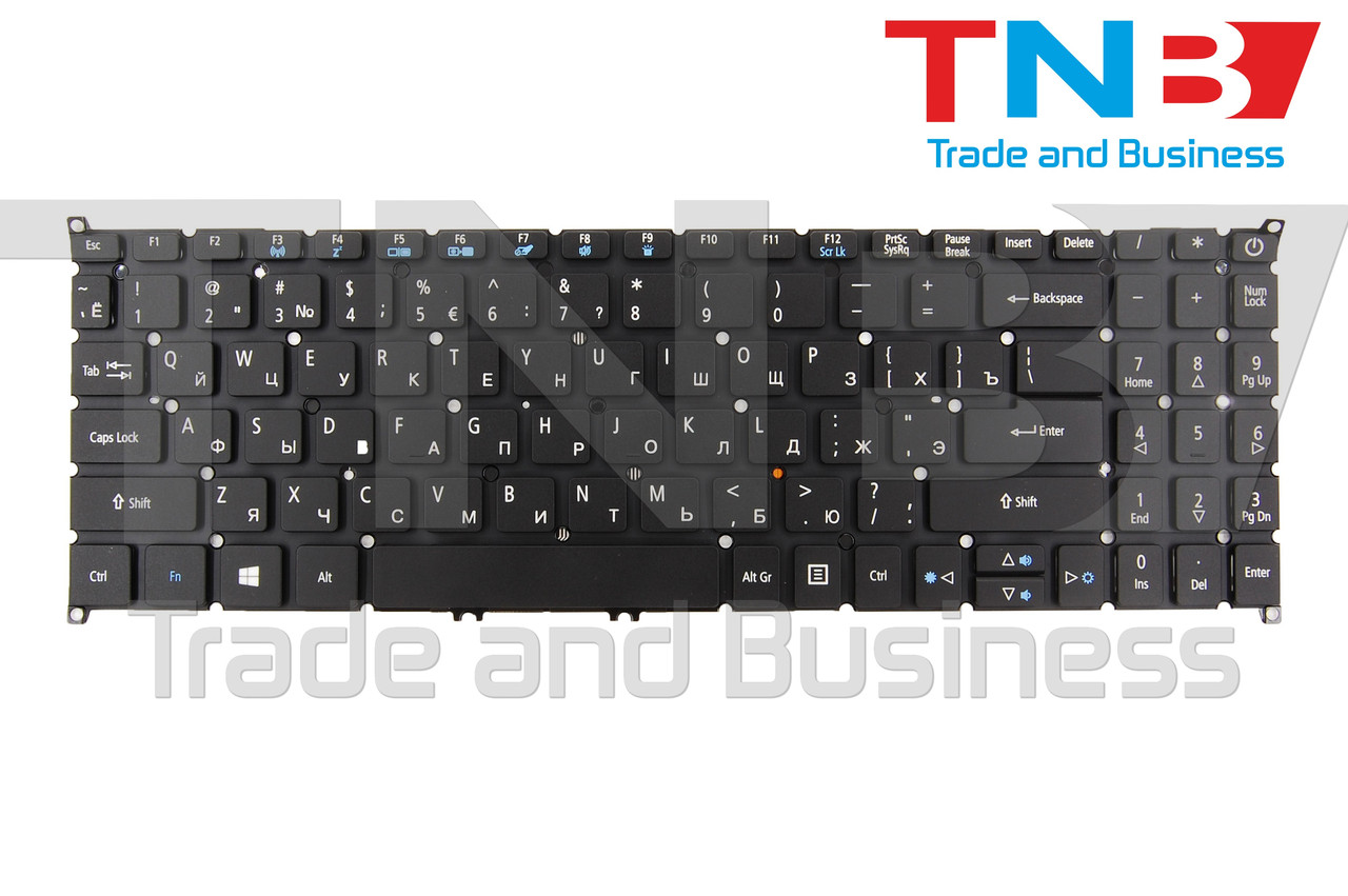 Клавіатура Acer Aspire 3 A315-22 A315-55KG A315-56 Aspire 5 A515-55 чорна без рамки з підсвічуванням RUUS