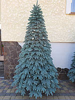 Литая Елка Швейцарская 2.30м. голубая, на подставке, новогоднее пышное дерево