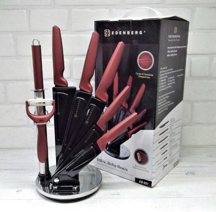 Набір кухонних ножів із підставкою Edenderg EB-951, фото 1