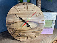 Часы из дерева орех на стену