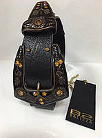 Ремінь пояс шкіряний жіночий чорний BALIZZA