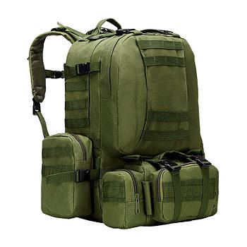 Рюкзак туристичний +3 підсумки AOKALI Outdoor B08 Green