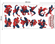 Дитячі наклейки на стіну, двері, шафу, вікна "Людина-павук Spider-Man" (лист 30*60 см), фото 2