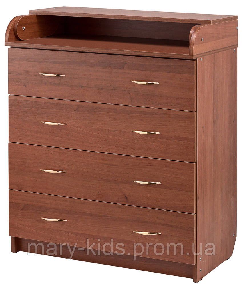Пеленальний комод Babyroom Комод 4 тел. Big 102x80x50 горіх лісовий