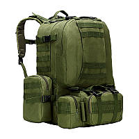 Рюкзак туристический +3 подсумка AOKALI Outdoor B08 Green