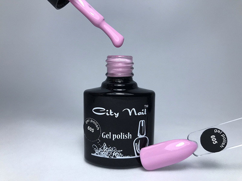 Гель-лак CityNail 605 бузковий (рожевий), фото 1