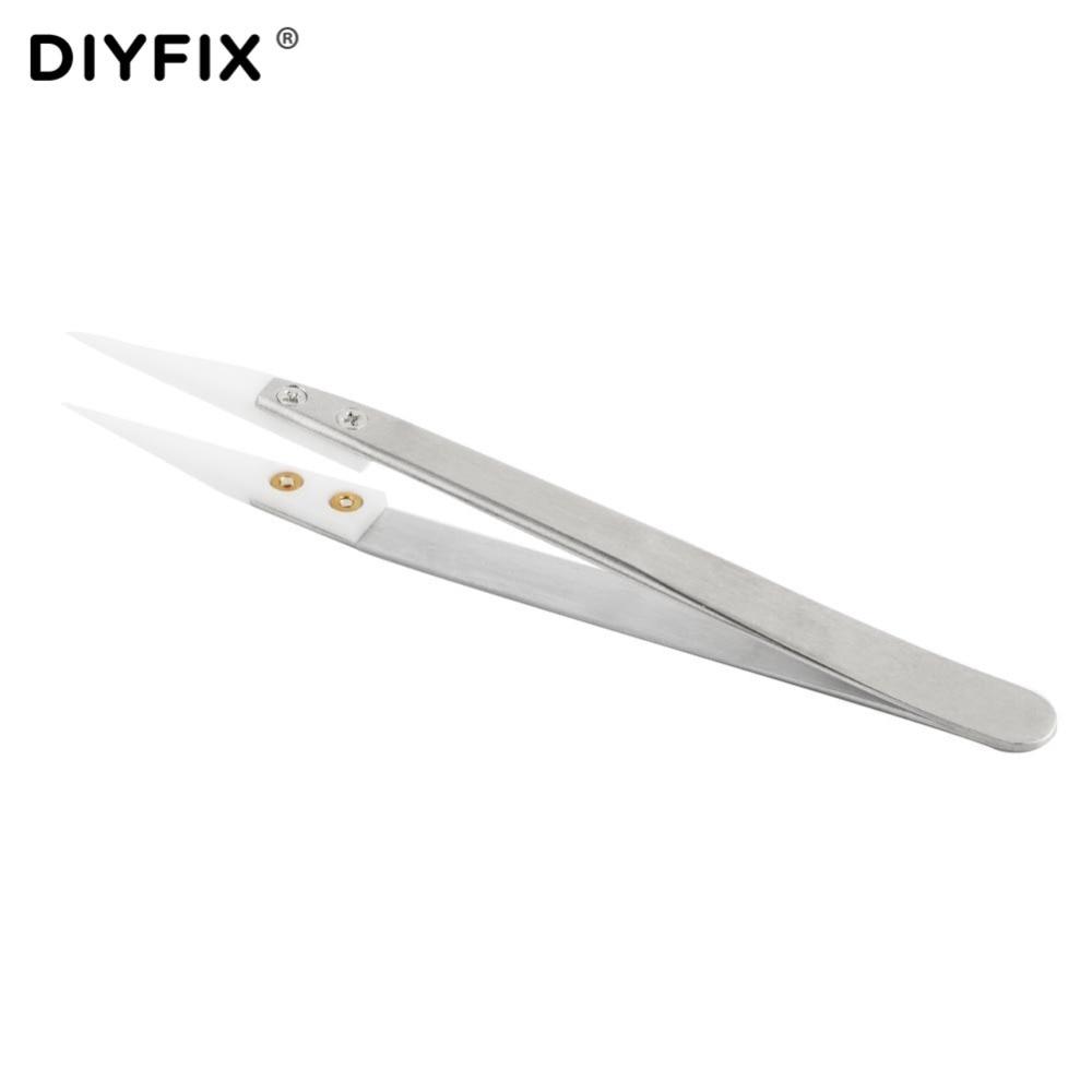 Пінцет радіотехнічний DIYFIX з керамічними наконечниками