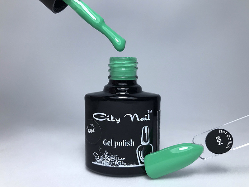 Гель-лак CityNail 604 м'ятний (бірюзовий, зелений, салатовий)