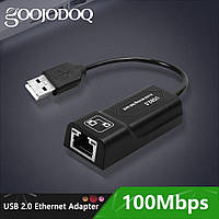 Зовнішній мережева карта GOOJODOQ USB 2.0 USB-LAN RJ-45