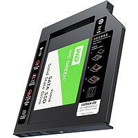 Внутренний карман адаптер для жестких дисков HDD/SSD 9.5mm 2.5 SATA 3.0 Ugreen Caddy Tray 70657 black
