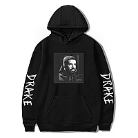 Худи черный LOYS Drake black white print