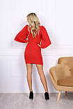 Сукня жіноча вечірня міні розмір М Люкс (колір червоний), фото 5