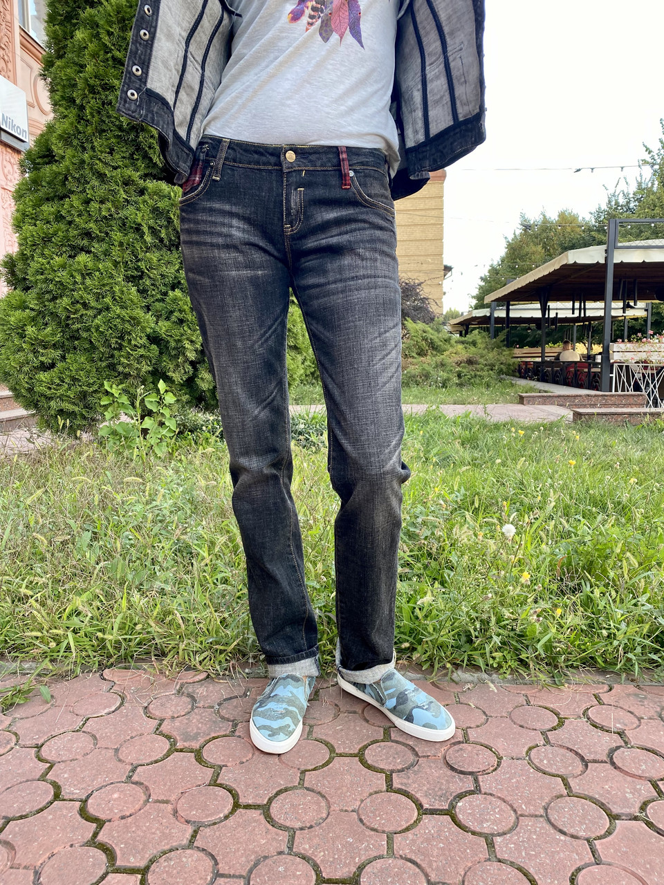 Джинси жіночі чорні потерті прямі Evona, фото 1