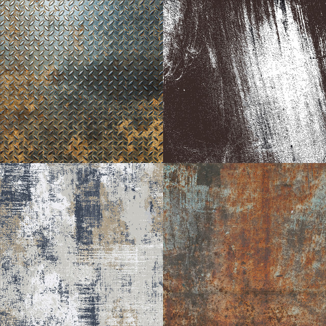 Фотофон вініловий 4в1 метал, іржа, потерта фарба та індастріал стиль, фон для фотографії 100x100 см, №54018, фото 1