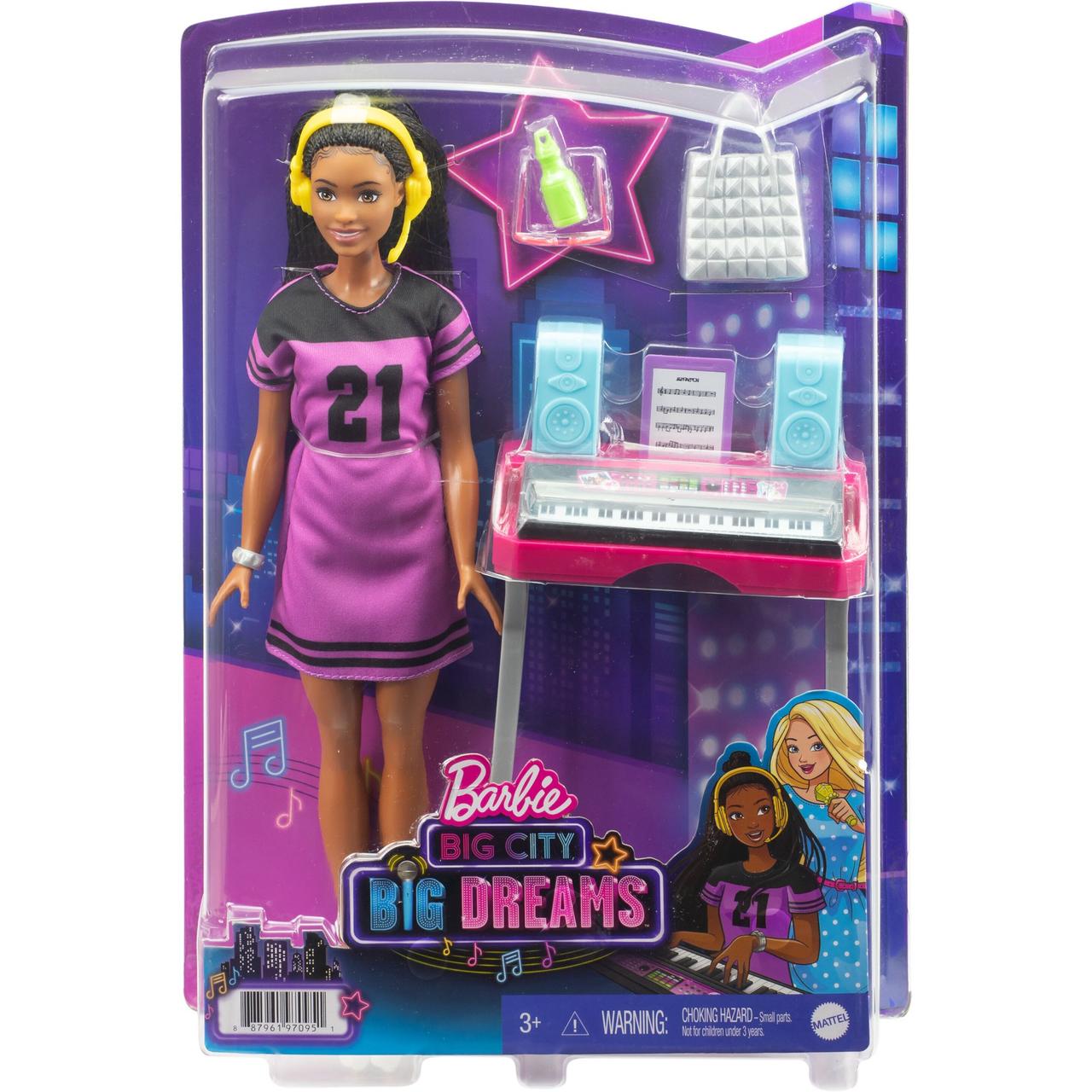 Лялька Барбі "Бруклін" Робертс та музична студія Big Dreams Barbie "Brooklyn" Roberts Doll (GYG40)