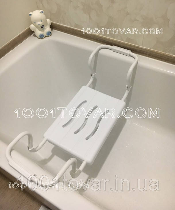 Сидіння для ванної регульоване Prima Nova KV03-01 Біле, сталевий каркас, фото 1