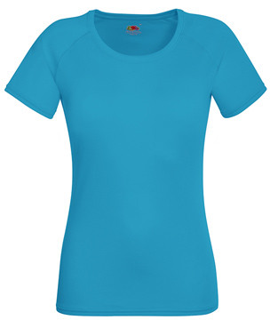 Женская спортивная футболка бирюзовая 392-ZU - фото 1 - id-p228421001