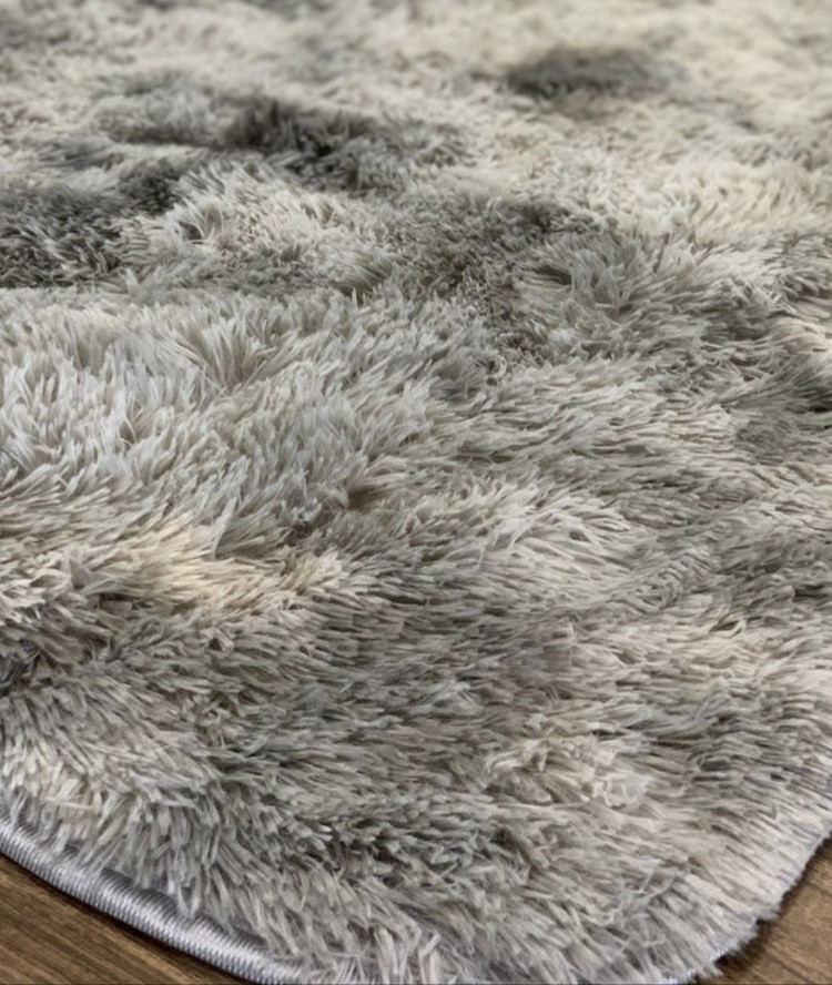 Светло-серый меховый ворсистый коврик Травка 200х90 | Прикроватный коврик с длинным ворсом - фото 3 - id-p1481742025