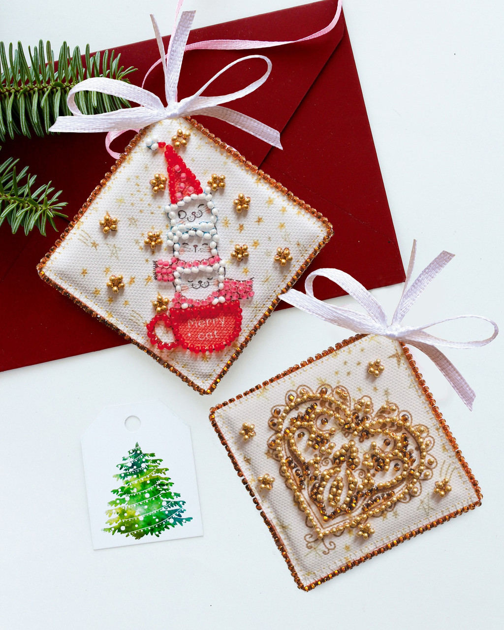 Набір для вишивання новорічного пригощання чаєм АВТ-026
