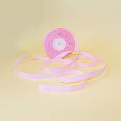 Репсова стрічка 1,2 см/колір світло-рожевий/ширина 1,2 см/бобіна 23 м