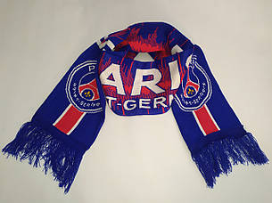 Шарф PSG темно-синій/в'язаний акриловий шарф PSG/шарф для уболівальників PSG/синій шарф ФК ПСЖ/Шарф ПСЖ