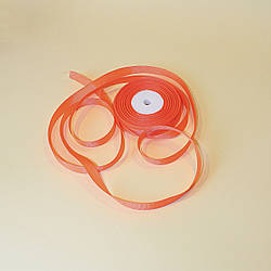 Репсова стрічка 1,2 см/колір жовтогарячий/ширина 1,2 см/бобіна 23 м