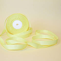 Репсова стрічка 1,2 см/колір світло-жовтий/ширина 1,2 см/бобіна 23 м