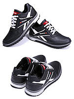 Мужские зимние кожаные кроссовки Anser Reebok Black, Кроссовки, сапоги мужские зимние, спортивные ботинки