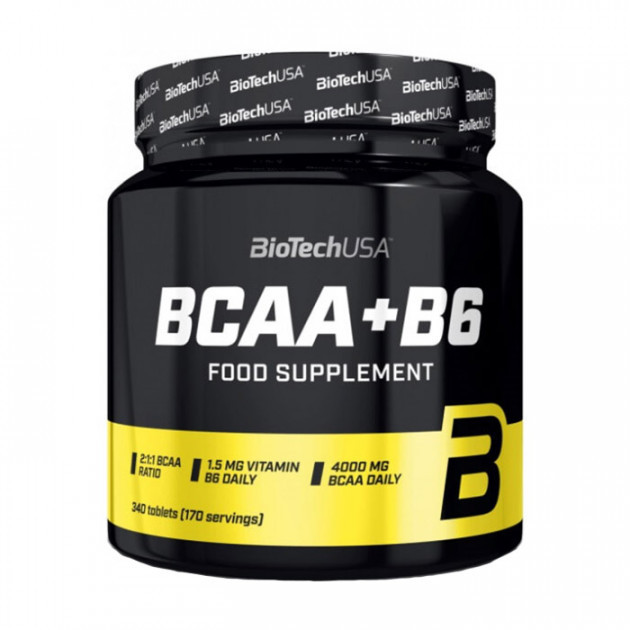 Амінокислоти BioTech BCAA + B6 340 таблеток