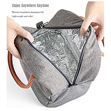 Овальна термосумка для їжі з собою, ланч боксу з PEVA Style 8, фото 2