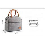 Овальна термосумка для їжі з собою, ланч боксу з PEVA Style 8, фото 3