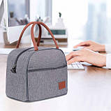 Овальна термосумка для їжі з собою, ланч боксу з PEVA Style 8, фото 4