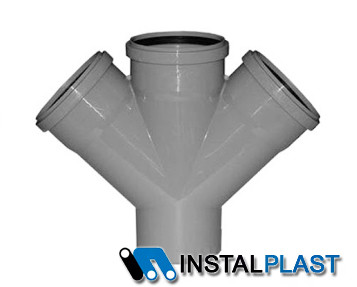 Каналізаційний хрест Instalplast 50х50 45° (внутрішній)