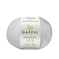 Gazzal WOOL 175 (Вул 175) № 301 светло-серый (Пряжа мериносовая, нитки для вязания)