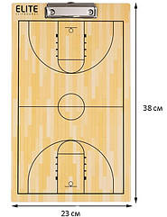 Дошка тренерська баскетбольна тактична Elite Basketball Coaching Board 23х38 см